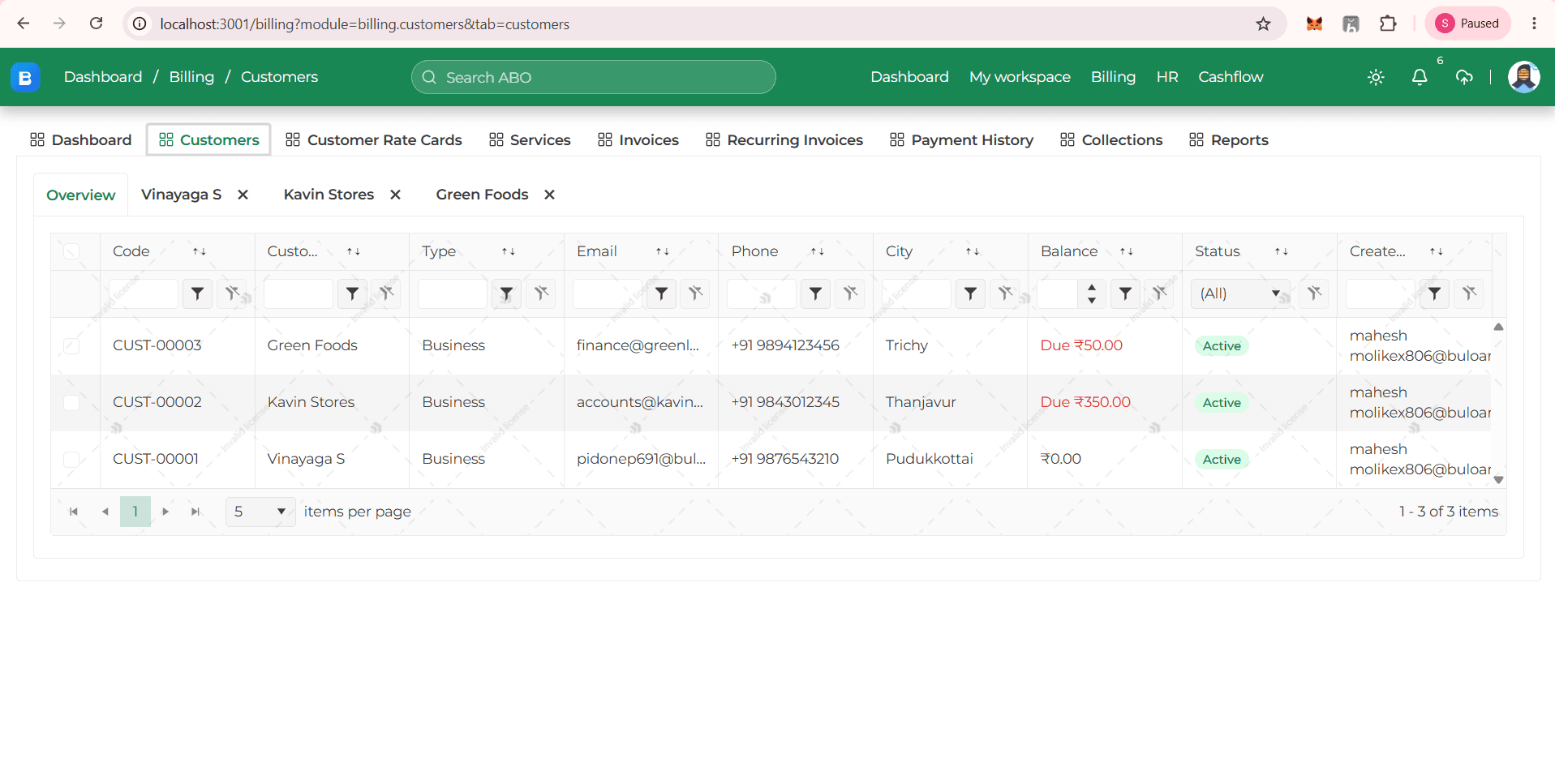 1 Workspace screenshot